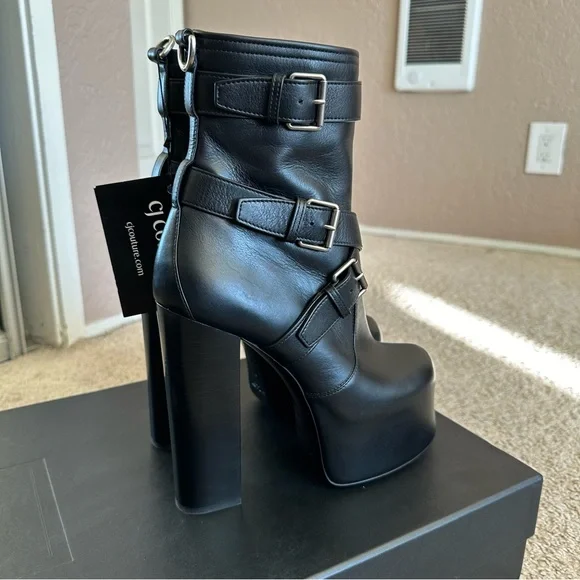 Saint Laurent Cherry Moto Boots